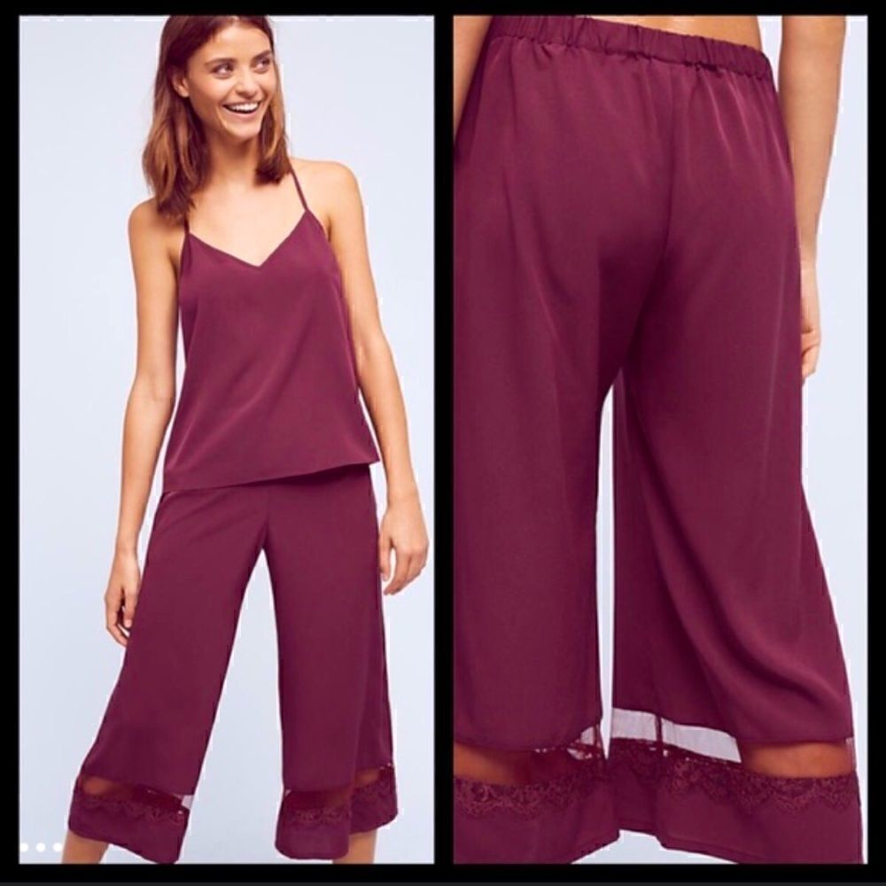 Eloise lace trim pajama pants